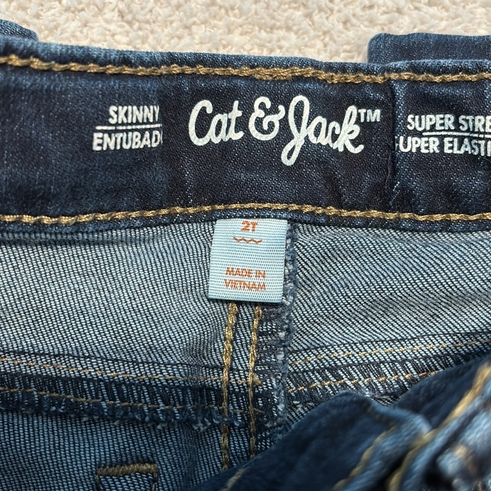 Cat & Jack Super Stretch Skinny Boys Toddler Jeans 2T - Picture 7 of 8